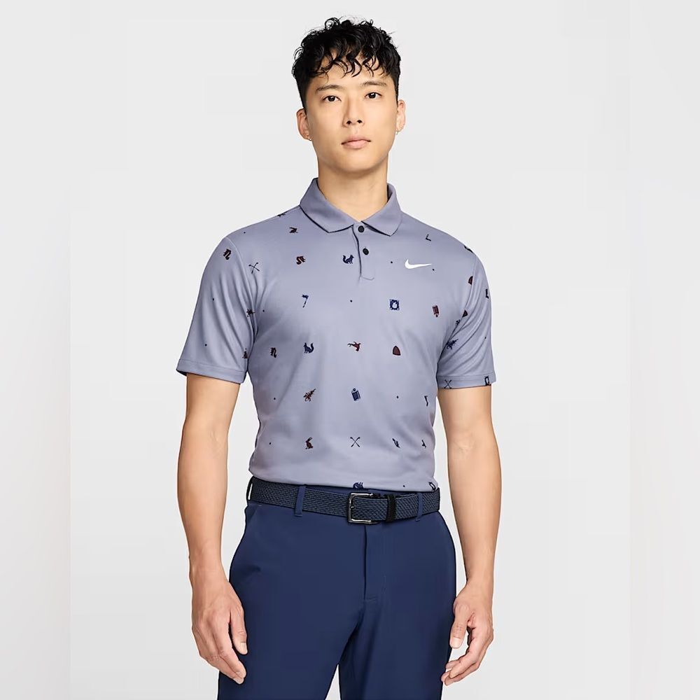 Nike Golf Polo Mens Dri-FIT Tour Icon All Over Print